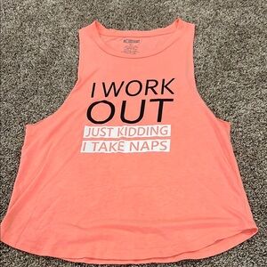 Old Navy Pink Muscle Tee Sleeveless Crop